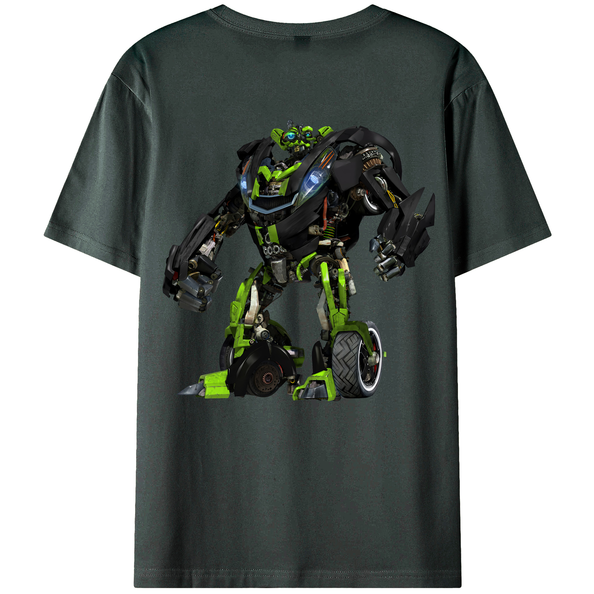（画像用） Transformers トランスフォーマー 綿100％ メンズ半袖Tシャツ（バックプリント） 通気性